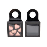 Pappschachteln mit Fenster & Aufhängeloch 90x30x90mm Schwarz - 25 Stk