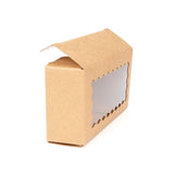 Kraftpapier Box mit gewölbten Fenster 106x30x56 mm - 25 Stk