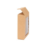 Kraftpapier Box mit gewölbten Fenster 67x25x91 mm - 25 Stk