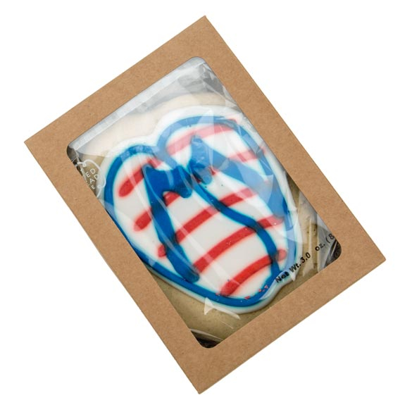 Pappschachteln Kraftpapier Braun mit Fenster 102x21x138mm - 25 Stk