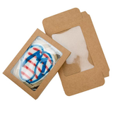 Pappschachteln Kraftpapier Braun mit Fenster 102x21x138mm - 25 Stk