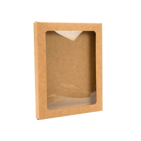 Kraft Gift Boxes with Window 9.5x1.3x13.2cm (25 pieces) [WKRG339]