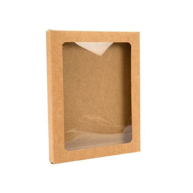 Kraft Gift Boxes with Window 9.5x1.3x13.2cm (25 pieces) [WKRG339]