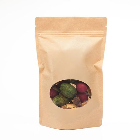 Stand Up Pouches Kraft with oval Window 21x9x29cm | 510 grams 