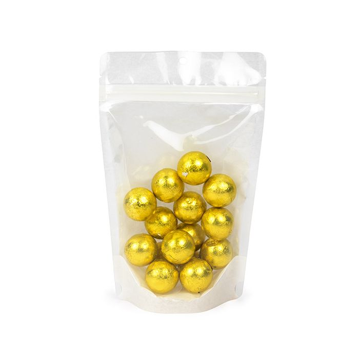 Eco Friendly Stand Up Pouches Rice Paper Transparent/White 130x79x206mm 