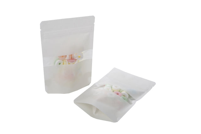 Stand Up Pouches White Kraft | 57 grams | 100x60x150mm 