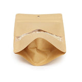 Standbodenbeutel Kraftpapier 130x80x205mm | 110 Gramm mit Aufhängeloch - 100 Stk