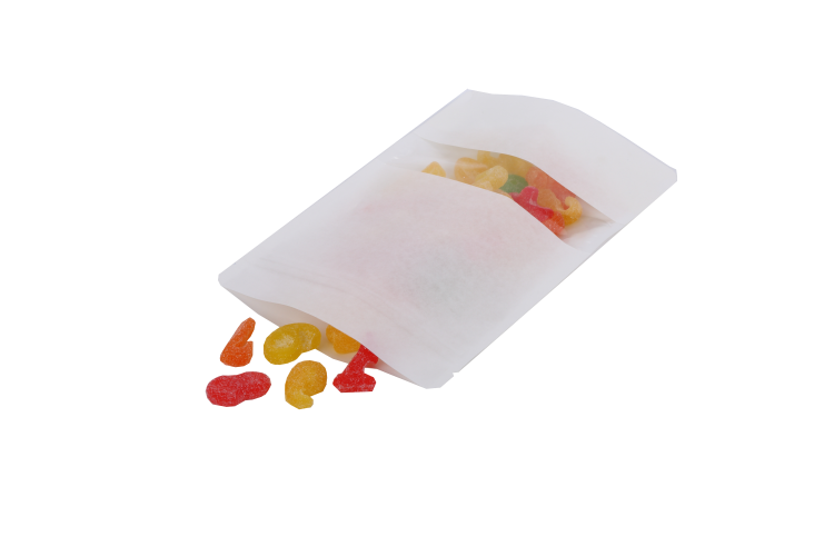 Standbodenbeutel weiß Kraftpapier | 113 Gramm | 13x8x20,5 cm - 100 Stk