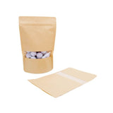 Standbodenbeutel Kraftpapier 149x89x232mm mit Fenster - 100 Stk