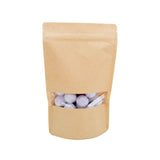 Standbodenbeutel Kraftpapier 149x89x232mm mit Fenster - 100 Stk