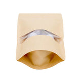 Standbodenbeutel Kraftpapier 149x89x232mm mit Fenster - 100 Stk