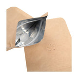 Standbodenbeutel Kraftpapier 102x60x152mm | 57 Gramm | mit Ventil - 100 Stk