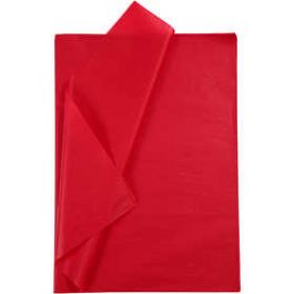 Seidenpapier, Blatt 50x70 cm, 14 g, Rot, 25Bl.