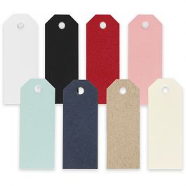 Anhängeetiketten Manilla div. Farben 3x8cm - 16x20 Stk