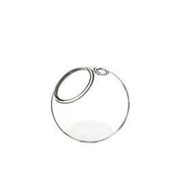 Glaskugel mit flachem Boden und Loch Ø8 cm - 6 Stk
