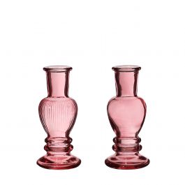 Vase Venedig Rosa H: 11,3 x Ø5 cm - 12 Stk