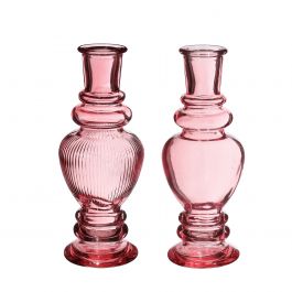 Vase Venedig Rosa H: 15,5 x Ø5,7 cm - 12 Stk