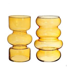 Blumenvase Ø10 cm H: 18 cm Ocker - 6 Stk