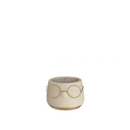 Topf mit Brille Gold Ø8,5 h: 6,5 cm - 6 Stk