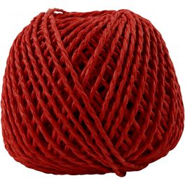 Papiergarn Rot 2,5 - 3 mm dick - 150 gram