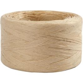 Papier-Raffiabast Beige 7-8mmx100m - 1 Rolle