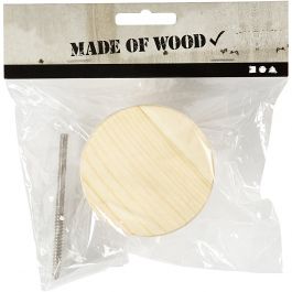 Kleiderhaken, rund, D: 7 cm, Tiefe 4,5 cm, Kiefer - 1 Stk