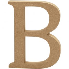 Buchstabe B, 80x15mm, MDF - 1 Stk