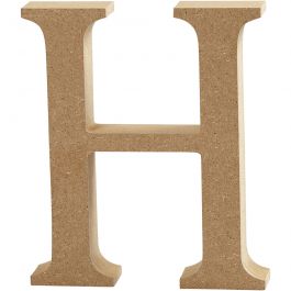 Buchstabe H, 80x15mm, MDF - 1 Stk