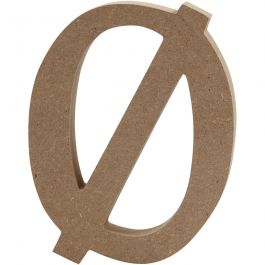 Buchstabe Ø, 80x15mm, MDF - 1 Stk