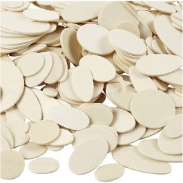 Mosaiksteine aus Holz Rund und Oval 1-5cm - 600 Stk
