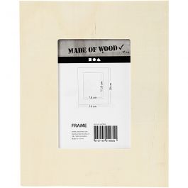 Rahmen aus Sperrholz 20x16cm - Fensterabmessungen 11.8x7.8cm - 20 Stk