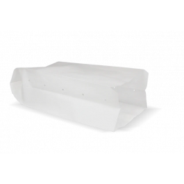 Snack-Tüten gelocht Papier - 2 Teich 160x100x310mm weiß 45gr - 1.100 Stück