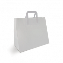 Papiertragetaschen 320x170x270mm weiß - 250 Stück