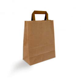 Papiertragetaschen 220x100x280mm braun - 250 Stück