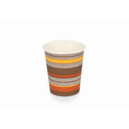 Kaffeetasse Karton 230cc 8oz Ø80mm gestreift - 1.000 Stück