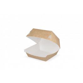 Hamburgerbox 90x70x90mm kraft/weiß - 400 Stück