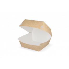 Hamburgerbox 105x85x105mm kraft/weiß - 400 Stück