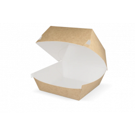 Hamburgerbox 120x100x120mm kraft/weiß - 400 Stück