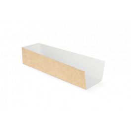 Hotdog-Tablett 70x50x230mm kraft/weiß - 1.000 Stück