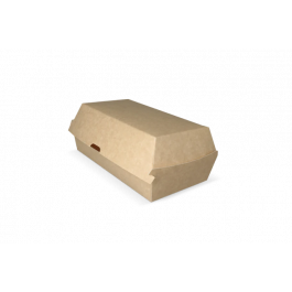 Hotdog Box 200x100x80mm kraft/weiß - 300 Stück