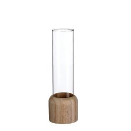 Glas-Testrohr mit Holzbasis 5x28cm - 1 Stk