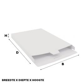 Versandkartons 160x250x29mm Weiß - 100 Stk