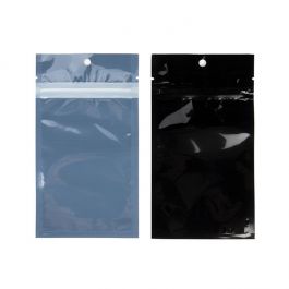 Öko Druckverschlussbeutel Schwarz 76x114mm - 100 Stk