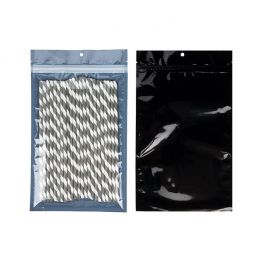 Öko Druckverschlussbeutel Schwarz 152x235mm - 100 Stk