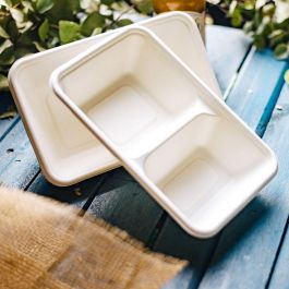 Menüschale Rohrzucker 1.000 ml, 23x14,5x5 cm - 500 Stk