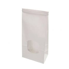 Tüten Kraftpapier Weiß mit Verschluss 11,5x7x24,5 cm - 400 Stk