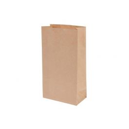 Blockbodenbeutel Papier 9,5x6x16 cm, unbeschichtet - 500 Stk