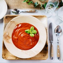 Runder Teller Palmblatt, Ø 23 cm, tief - 200 Stk