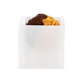 Papier Klappenbeutel Weiß 102x29x114mm - 100 Stk
