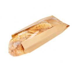 Klappenbeutel Kraftpapier 140x41x330 mm mit Seitenfalte - 100 Stk